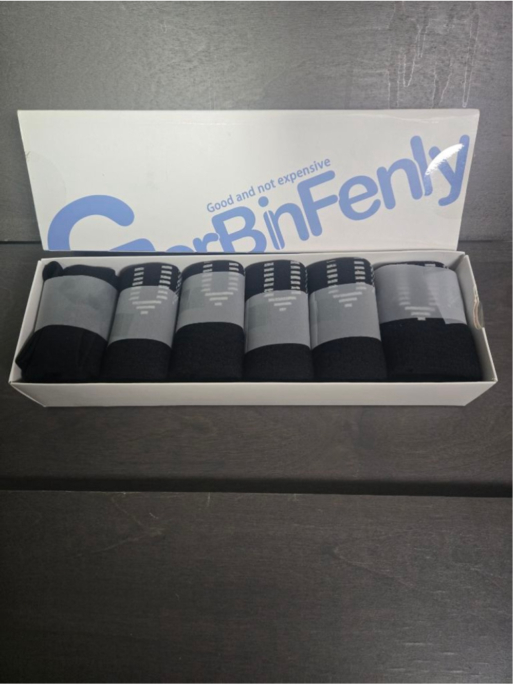 Men's GorBinFenly Black & White Athletic Socks 6 Pairs